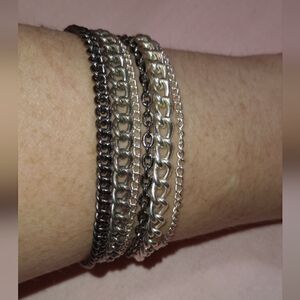 Six stranded chain link fashion bracelet